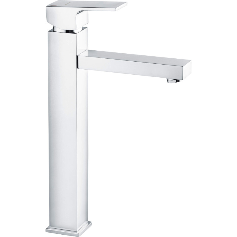 Elegancka bateria umywalkowa wysoka chrom z funkcjonalnym mieszaczem i korkiem click-clack