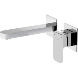 ChromeMaster – Elegancka Bateria Umywalkowa Podtynkowa z Dwoma Dźwigniami