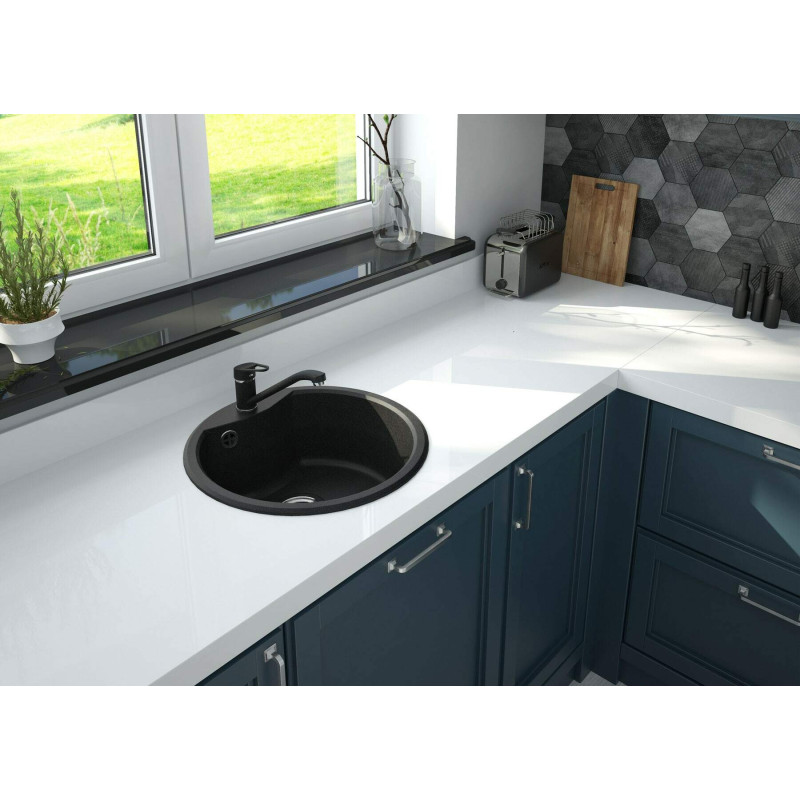 Elegancka Bateria Kuchenna Grafit-Chrom z Obrotową Wylewką i Mieszaczem