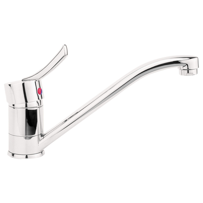 Chromowana Bateria Kuchenna Stojąca z Jednouchwytowym Mieszaczem i Ceramiczną Głowicą 40 mm