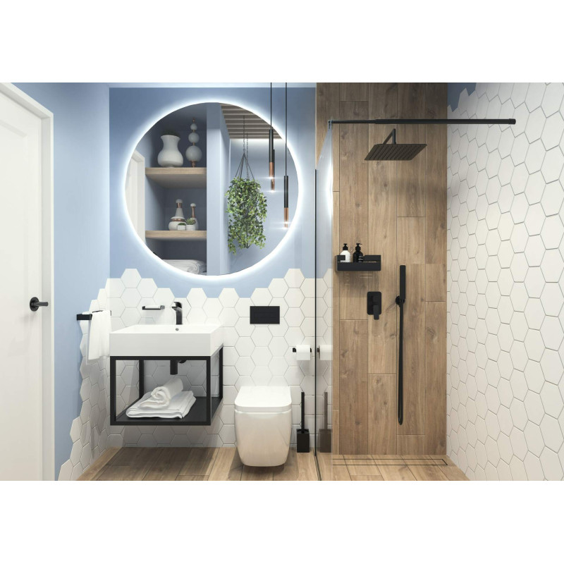 Bateria umywalkowa Nero Eco-Click - Jednouchwytowa, Mosiężna, Nowoczesny Design!