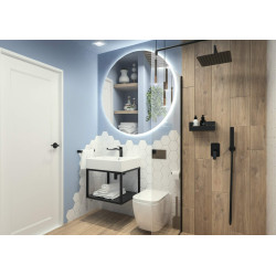 Bateria umywalkowa Nero Eco-Click - Jednouchwytowa, Mosiężna, Nowoczesny Design!