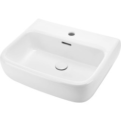 Elegancka Umywalka Ścienna Ceramika Biała 415x525 mm z Otworem na Baterię