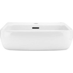 Elegancka Umywalka Ścienna Ceramika Biała 415x525 mm z Otworem na Baterię