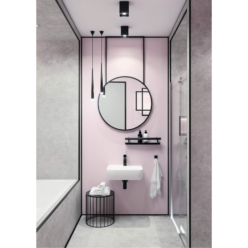 Elegancka Umywalka Ścienna Ceramika Biała 415x525 mm z Otworem na Baterię