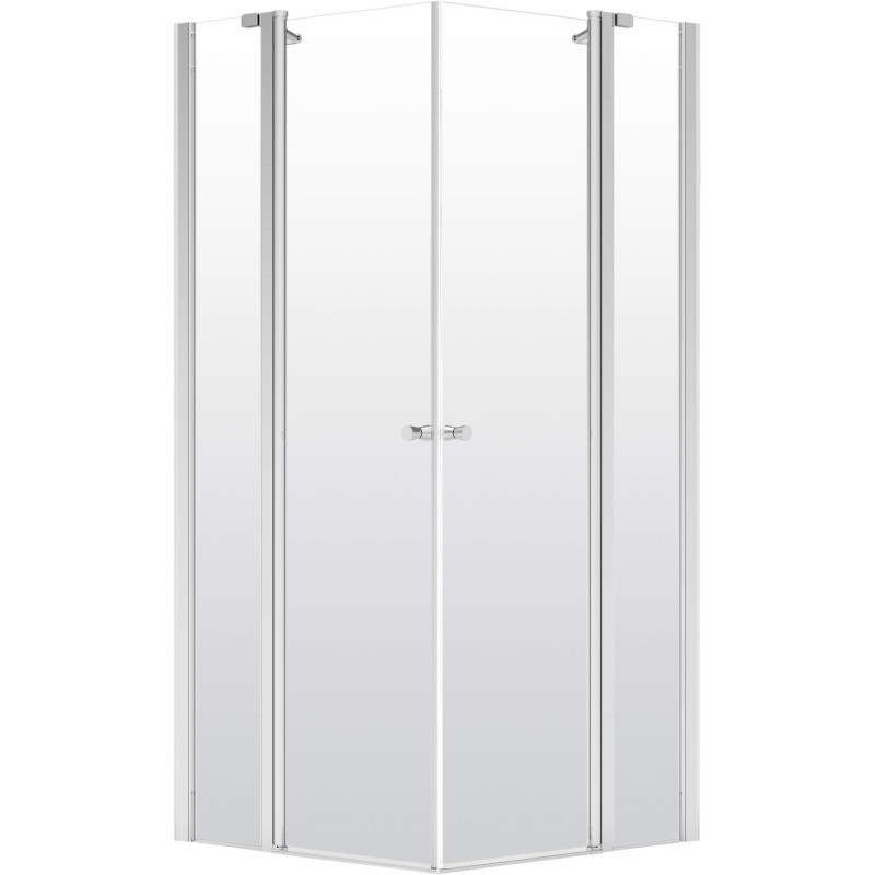 Elegancka Kabina Prysznicowa 80x80 cm z Chromowanymi Wykończeniami i Technologią Active Cover