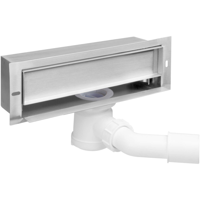 Elegancki odpływ ścienny 30 cm - stal nierdzewna, zaawansowana funkcjonalność!