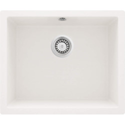 Granitowy Zlewozmywak 1-komorowy "Alabaster" z Matowym Wykończeniem, Idealny na Równi z Blatem