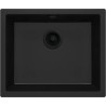 Granitowy Zlew 1-Komorowy Nero z Matowym Wykończeniem - Elegancja na Równi z Blatem