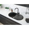 Stylowy Zlewozmywak Granitowy z Ociekaczem 1-komorowy Grafitowy - Elegancja i Funkcjonalność