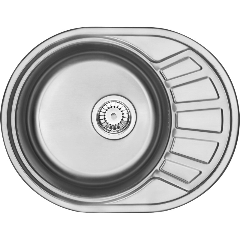 Zlewozmywak stalowy satyna 1-komorowy z ociekaczem - styl i funkcjonalność w Twojej kuchni!