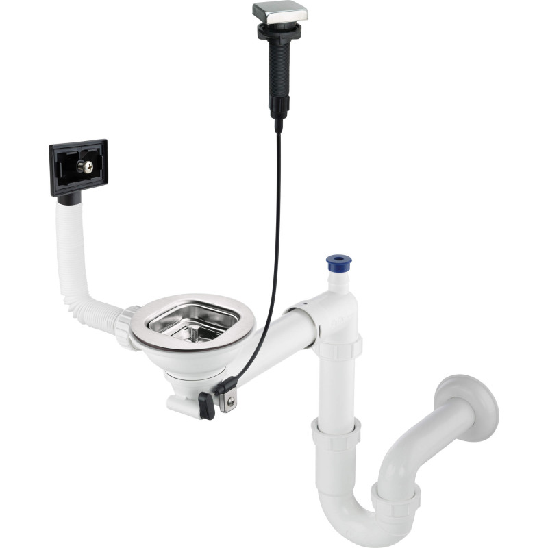 Syfon stalowy do zlewozmywaka 1-komorowego - Elegancja i funkcjonalność w Twojej kuchni