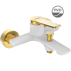 ALANIS Elegancja i Styl - Bateria Wannowa Ścienna Premium (Białe/Złote)