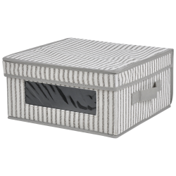 POJEMNE FLORIDA pudełko na buty - włóknina beżowa z okienkiem i uchwytem