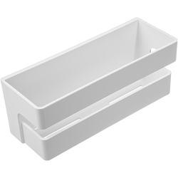 Nowoczesna półka łazienkowa APO z matowego ABS, montaż na ścianie, białe wykończenie