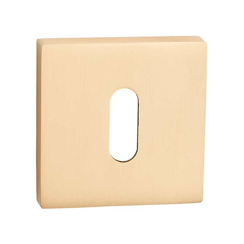 Elegancka Złota Osłona Kwadratowa z Kluczem - Do Wnętrz, Komplet Montażowy