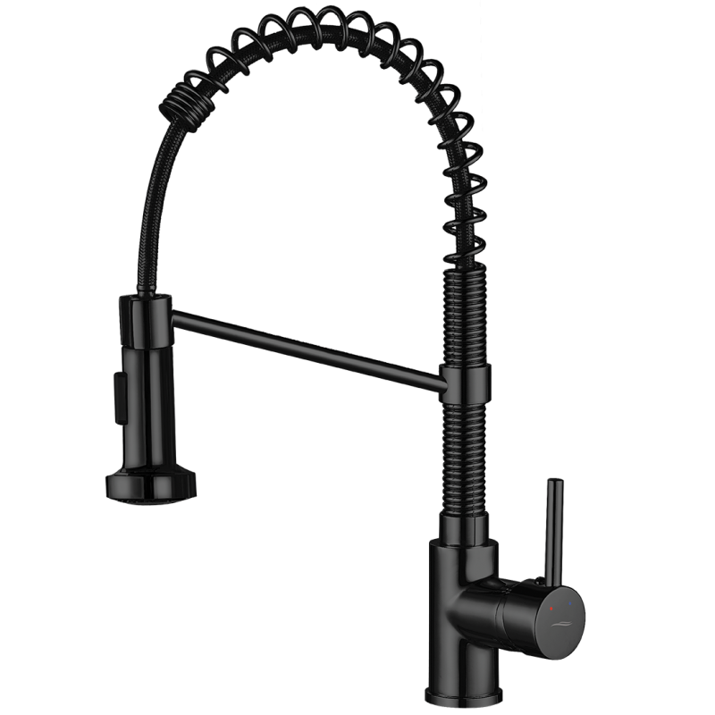 LOCO Modern Black - Elegancka bateria stojąca z ruchomą wylewką i niskim zużyciem wody