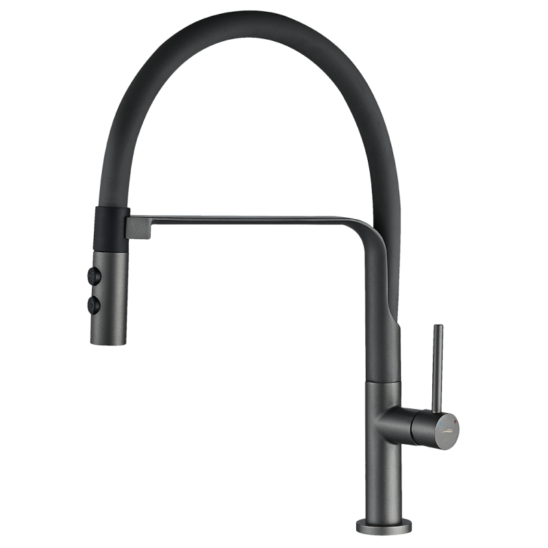 Bateria Siluetto Grafitowa, Elastyczna wylewka, Jednouchwytowa - Styl i Oszczędność Wody!