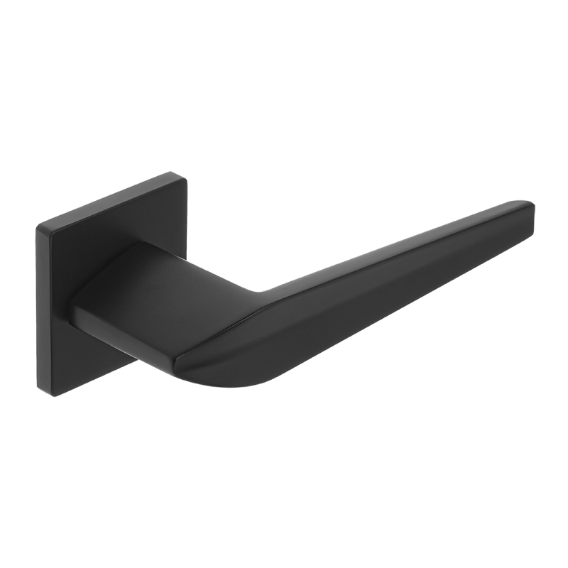 VERLANO Klasyczna Klamka Premium na Rozecie, Czarne Wykończenie, Idealna do Drzwi Wewnętrznych