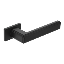 TESSERA II Elegancka Klamka Czarna na Rozecie - Premium do Drzwi Wewnętrznych