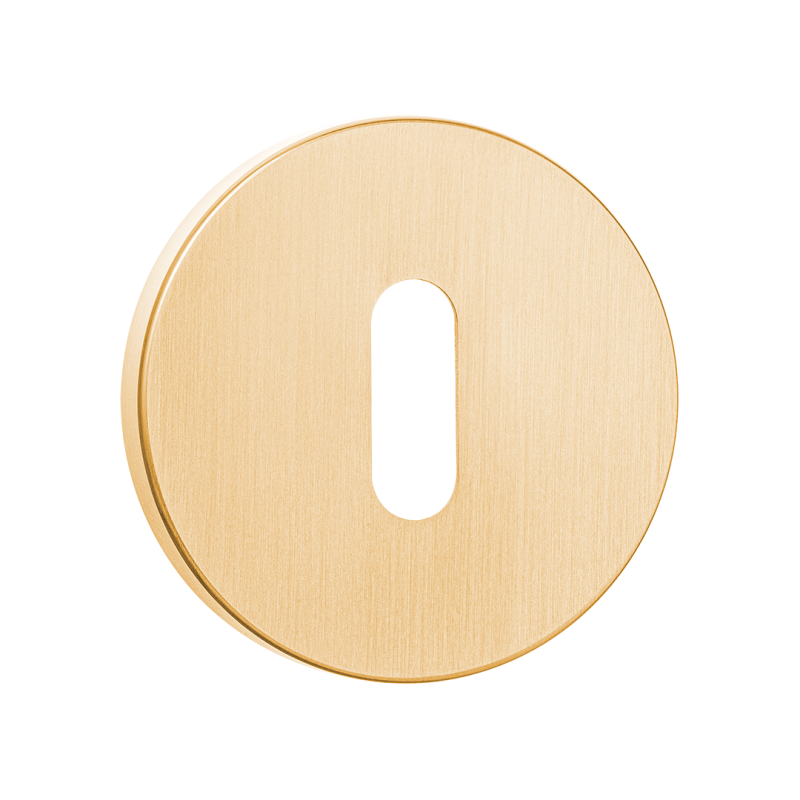 Złoty Szyld Okrągły do Drzwi Wewnętrznych z Kluczem - Eleganckie Wykończenie dla Twojego Domu