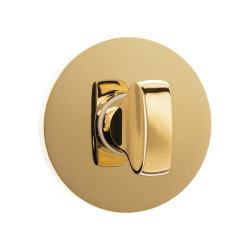 Luksusowy Złoty Szyld WC Okrągły do Drzwi Wewnętrznych 53x6mm