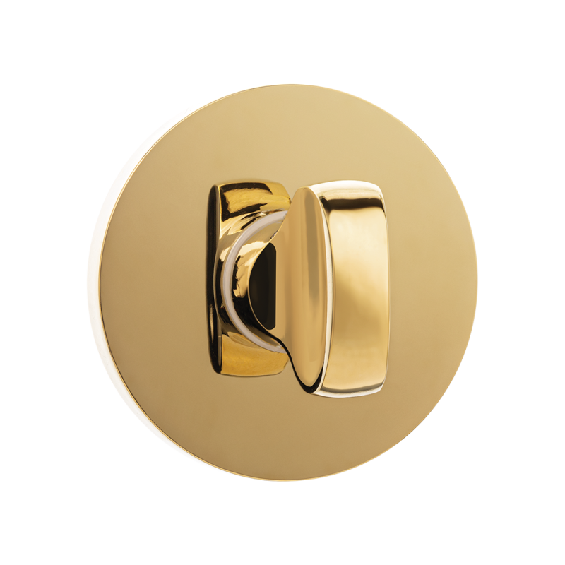 Luksusowy Złoty Szyld WC Okrągły do Drzwi Wewnętrznych 53x6mm