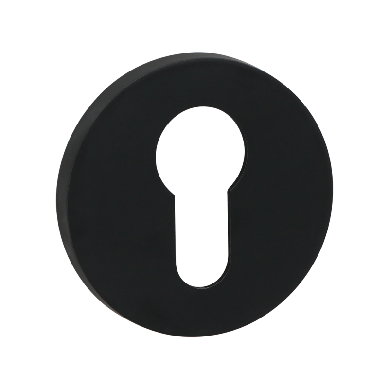 Szyld okrągły do drzwi wewnętrznych Czarne, Montaż zestaw, Rozeta na wkładkę