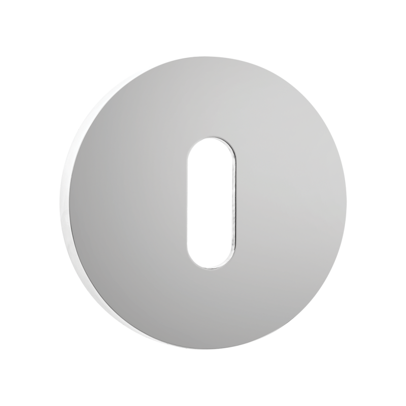 Chromowy Szyld Okrągły na Klucz - Elegancka Rozeta do Drzwi 38-45mm