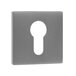 Elegancka Kwadratowa Rozeta do Drzwi Wkładkowa - Satyna Mat, Wewnętrzna, Znal