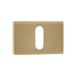 Złota Prostokątna Rozeta na Klucz z Subtelnym Wykończeniem - Idealna do Drzwi Wewnętrznych