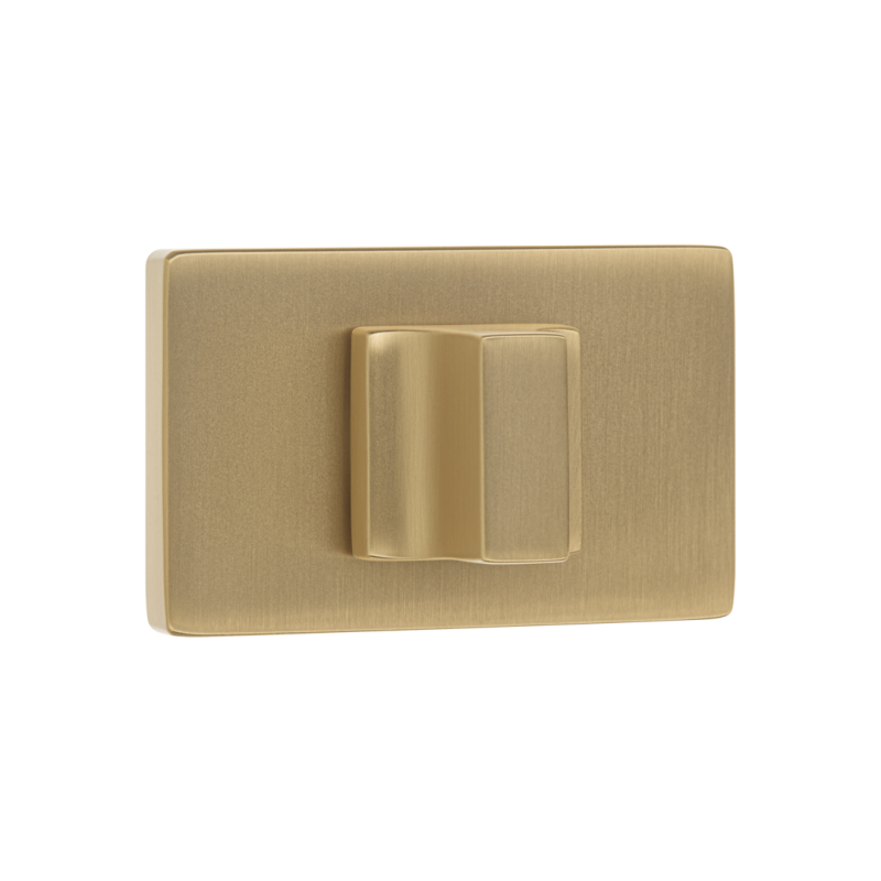 Złoty Szyld Kwadratowy WC 53x32 - Elegancki Design do Wnętrza, Kompletny Zestaw Montażowy