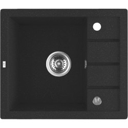 Laveo Trzynastka zlewozmywak granitowy czarne 495x570 1-komorowy