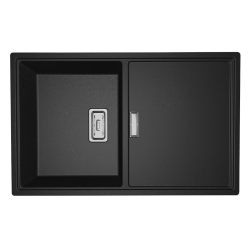 Nowoczesny Zlewozmywak Tonga Czarny 1-Komorowy z Ociekaczem - Maksymalna Ochrona i Styl