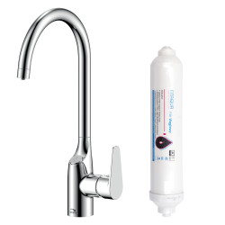 Chromowana Bateria Claro Amii z Filtracją - Elegancja i Funkcjonalność w Twojej Kuchni