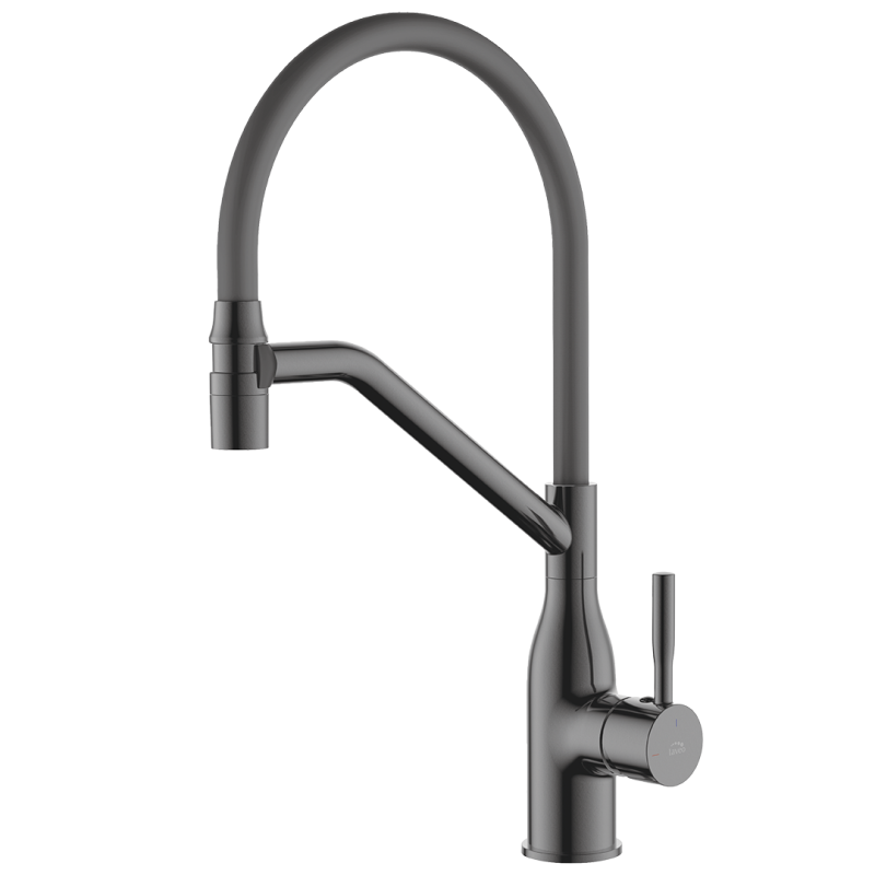 Colina Grafitowa - Nowoczesna Bateria z Elastyczną Wylewką dla Twojej Kuchni