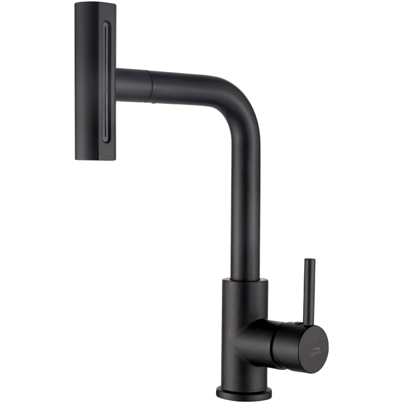 Rotaro Black - Oszczędna Bateria Kuchenną z Wyciąganą Wylewką