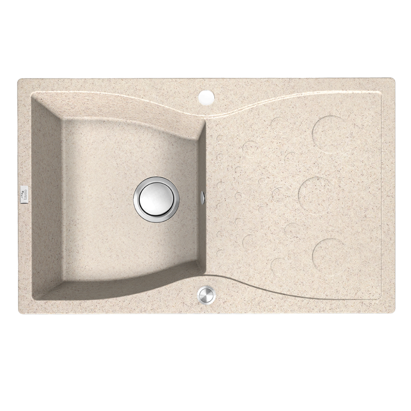 Molokin Beż Elegance – Stylowy Zlewozmywak 1-komorowy z Praktycznym Ociekaczem