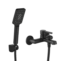 Laveo Alita bateria wannowa ścienna czarna