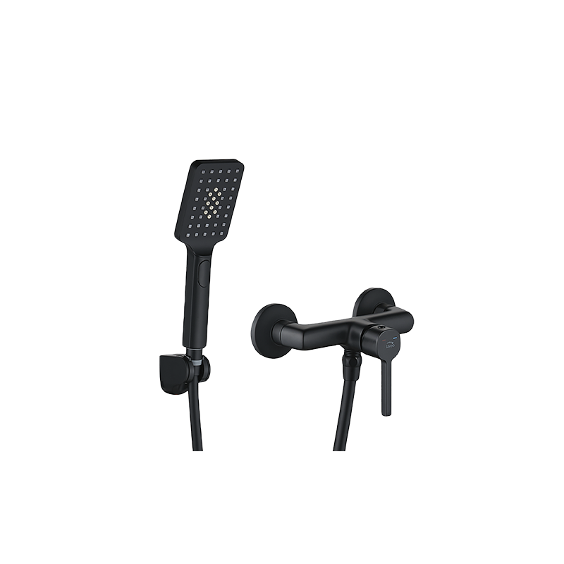 Alita Prestige - Czarna Ścienna Bateria Prysznicowa z Ceramiczną Głowicą i 8-letnią Gwarancją