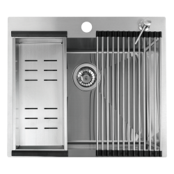 Zlewozmywak Malawi Inox, 1-komorowy 580mm z odpornością na temperaturę, 15 lat gwarancji