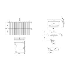 Elegancka Kaszmirowa Szafka z Umywalką Cersanit Tirso 80cm - Nowoczesne Wnętrza
