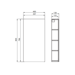 CERSANIT CITY Szafka Łazienkowa Wisząca 40cm Biała, 3 Półki, Styl i Funkcjonalność