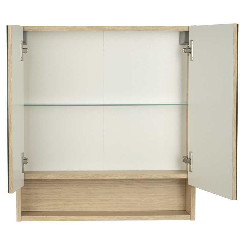 Szafka Wisząca z Lustrem Aria 60cm, Dąb Vicenza, Elegancki Dodatek Łazienkowy