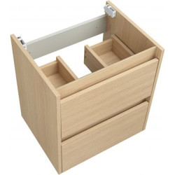 Nowoczesna szafka podumywalkowa ASTOR ARIA 50cm dąb, 2 szuflady z cichym domykiem