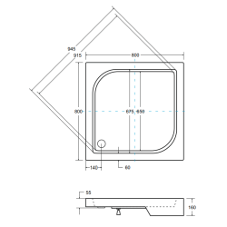 Luksusowy Brodzik Akrylowy Besco Ares 80x80 cm z Syfonem Gratis - Odporność i Styl!