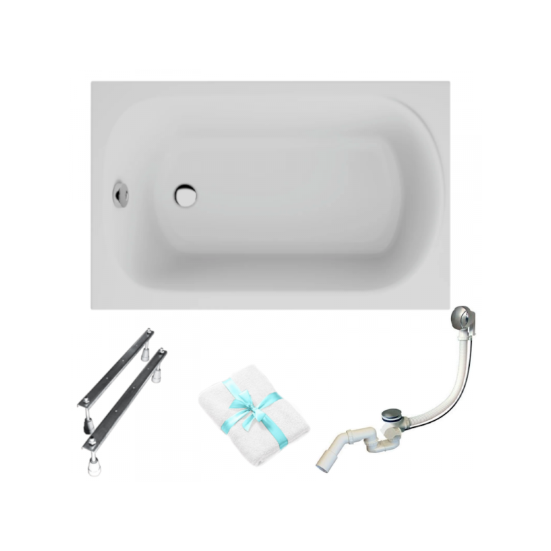 Nowoczesna Wanna Mini 110x70 z Syfonem – Styl w Twojej Małej Łazience!