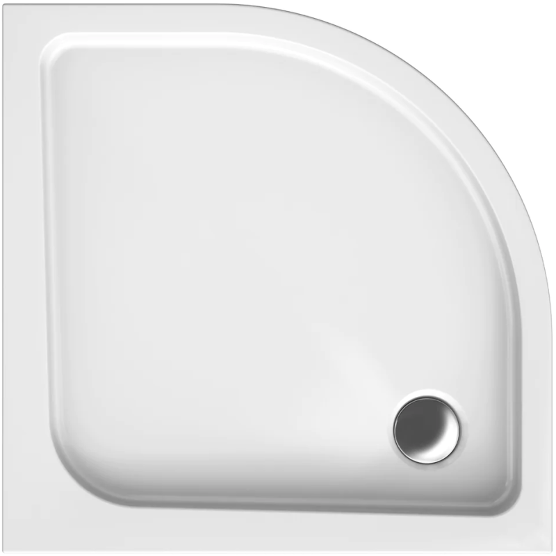 Kompaktowy Brodzik Półokrągły Polimat PAKO 80x80 z Syfonem - Nowoczesny Design Łazienkowy