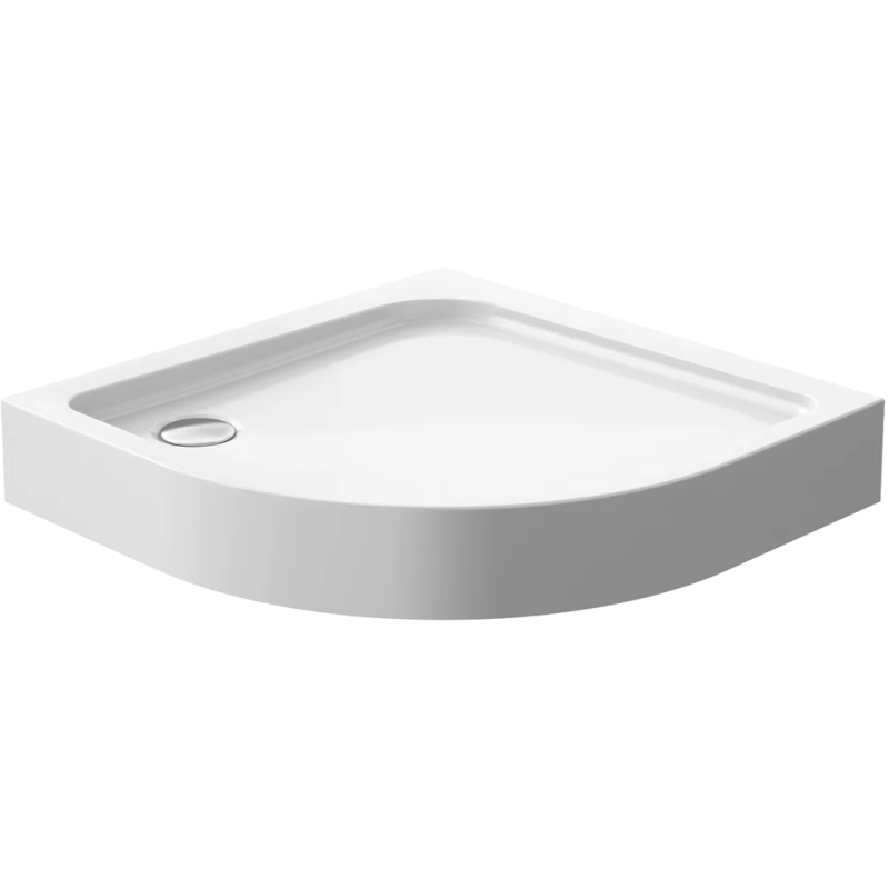 Kompaktowy Brodzik Półokrągły Polimat PAKO 80x80 z Syfonem - Nowoczesny Design Łazienkowy