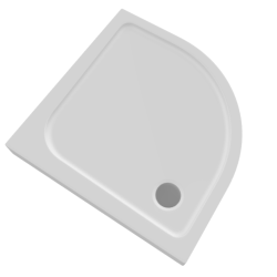 Kompaktowy Brodzik Półokrągły Polimat PAKO 80x80 z Syfonem - Nowoczesny Design Łazienkowy